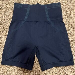 S | Gymshark Apex Seamless Shorts - Navy/Light Blue